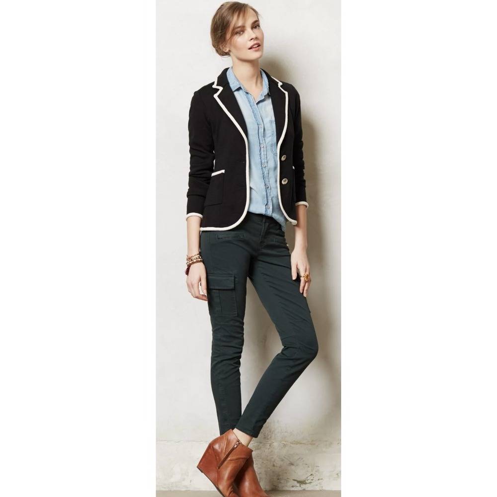 Moth Anthropologie Joliet Sweater Blazer Wool Blend Blazer Jacket Size Small